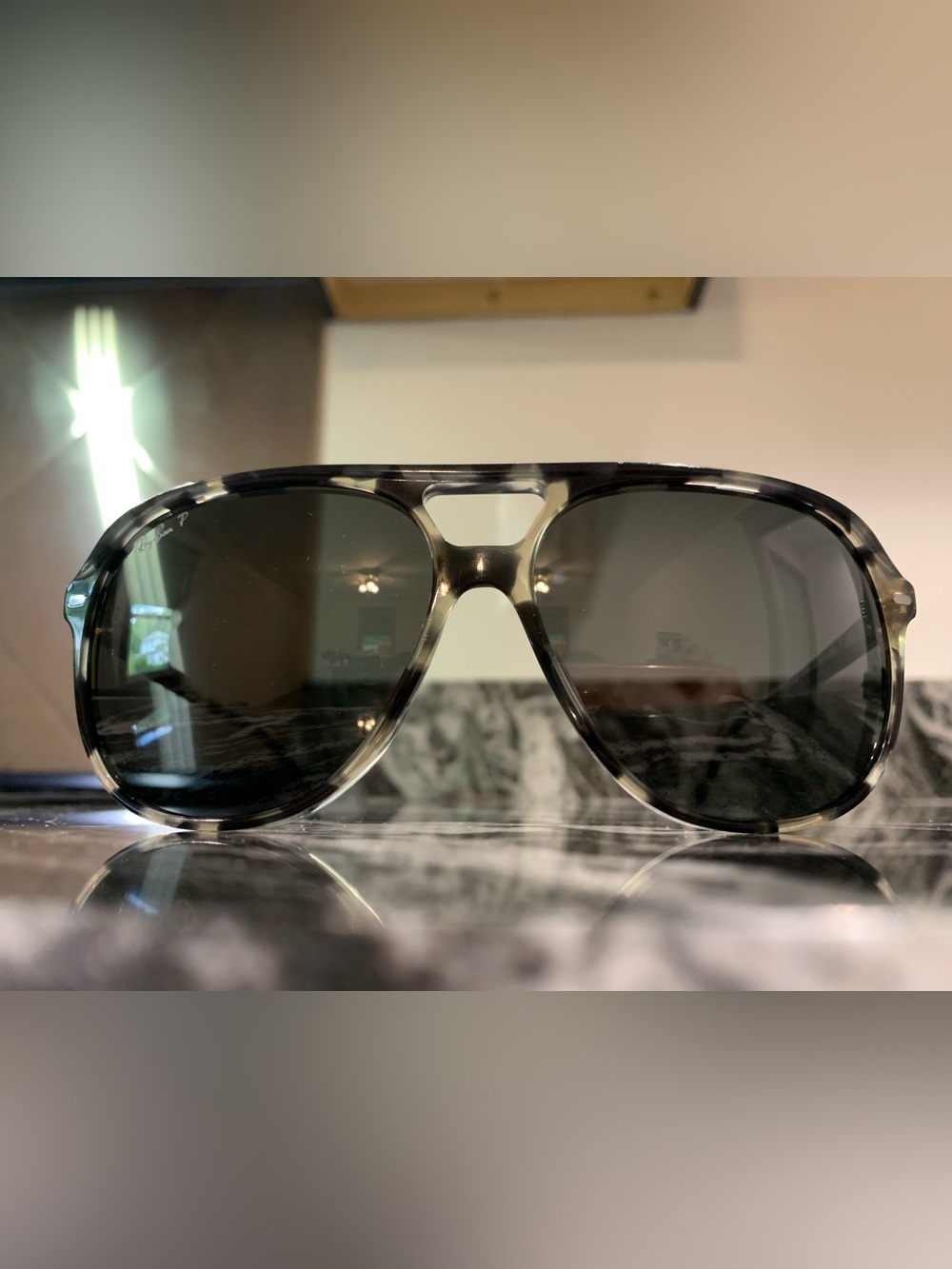 Ray-Ban Polarized RB2198 BILL Grey Havana/Dark Grey Lens Excellent condition